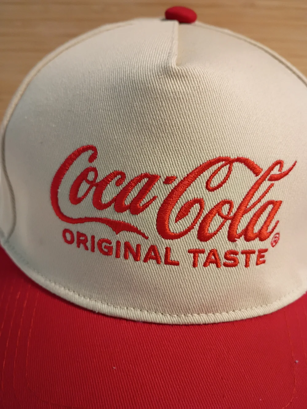 Coca-Cola Original Taste Two-Tone Baseball Cap - Red & Cream